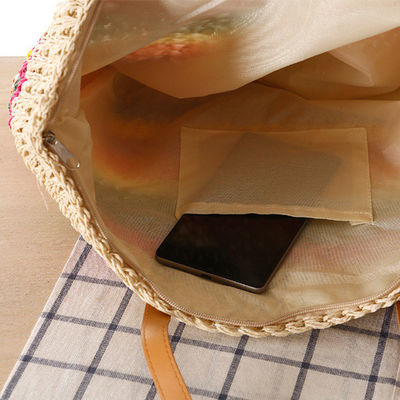 Matériau principal Paille 2022 Mode sac à main de plage pour femmes en bord de mer avec couleur personnalisée