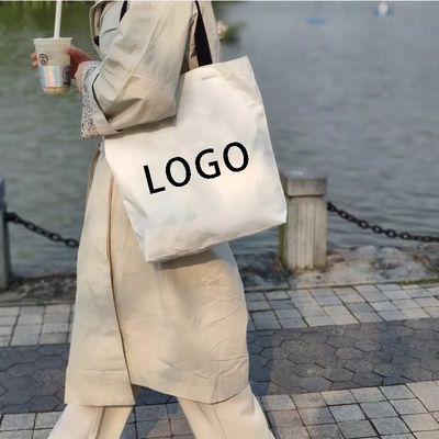 Sacs à main en coton réutilisables Sacs en toile personnalisés avec logo imprimé sur mesure