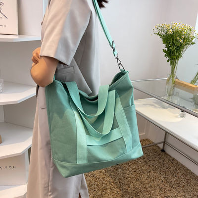Logo personnalisé Couleur Éco-coton toile sac à main pour le design de mode