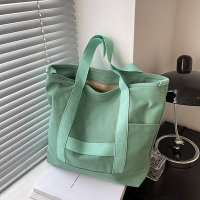 Logo personnalisé Couleur Éco-coton toile sac à main pour le design de mode