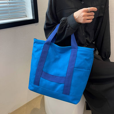 Logo personnalisé Couleur Éco-coton toile sac à main pour le design de mode