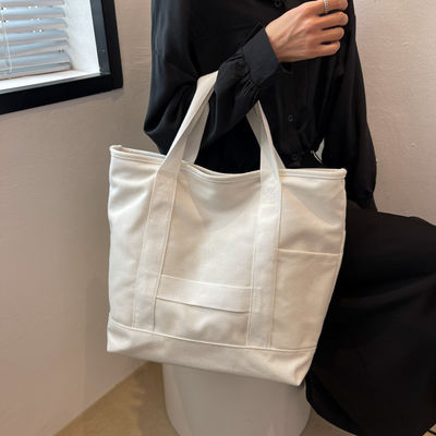Logo personnalisé Couleur Éco-coton toile sac à main pour le design de mode