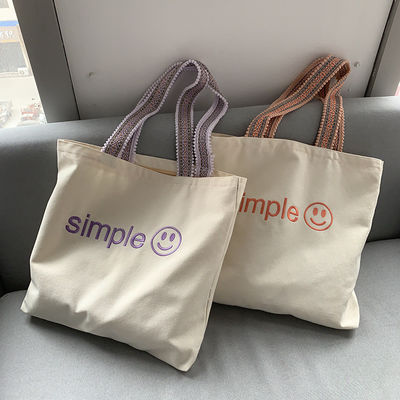 Sac à main écologique personnalisé imprimé sac de magasinage en toile de coton réutilisable avec motif de lettre