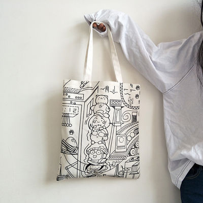 Portemanteau à papier imprimé sur mesure Portemanteau à papier imprimé en coton Sac de shopping écologique