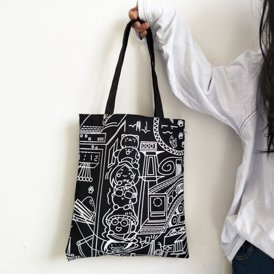 Portemanteau à papier imprimé sur mesure Portemanteau à papier imprimé en coton Sac de shopping écologique