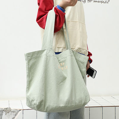 Sac de magasinage en toile écologique avec logo et motif