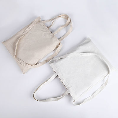 Coloris personnalisés en toile de coton blanche réutilisable sac à main pour la vie scolaire