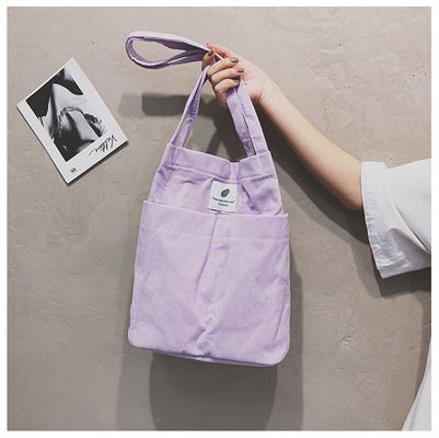 Lettre de logo personnalisée à la mode en gros caractères imprimés Sac à main en coton