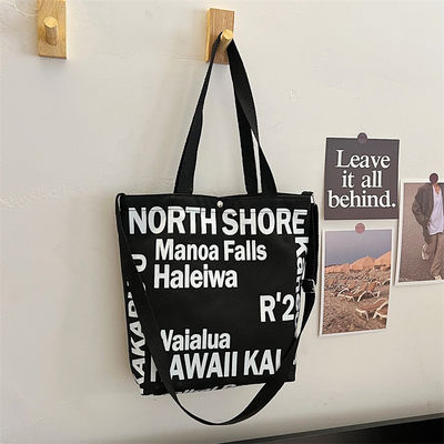 Derniers modèles de sacs à dos en toile pour femmes avec poignée et motif de lettre