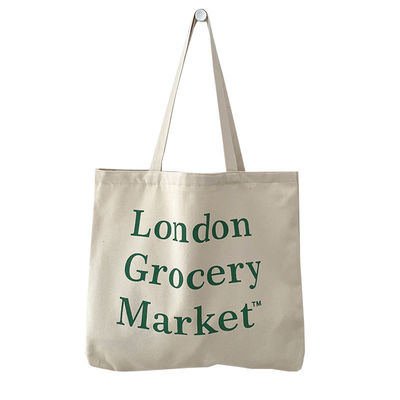 Sac à main en toile de coton de grande capacité pour les achats Logo personnalisé accepté