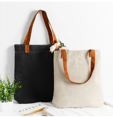 Sacs à main en toile de coton réutilisable à la mode pour les achats écologiques