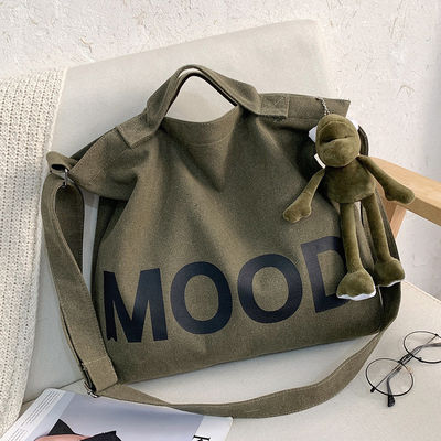 Logo personnalisé imprimé durable pliable réutilisable en coton organique moyen