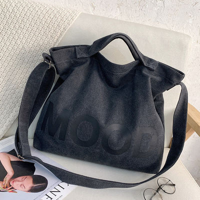 Logo personnalisé imprimé durable pliable réutilisable en coton organique moyen