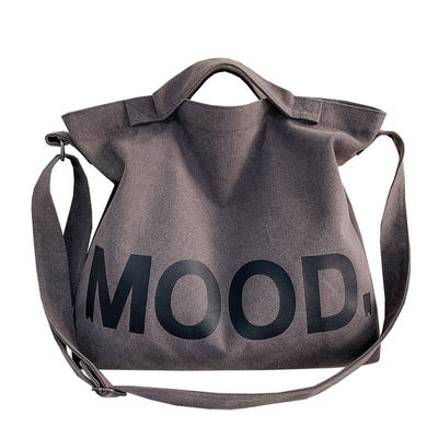 Logo personnalisé imprimé durable pliable réutilisable en coton organique moyen
