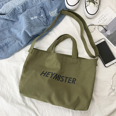 Sac à main en toile de grande taille sur mesure Acceptable OEM/ODM pour l'impression de lettres Sac de messagerie à corps croisé