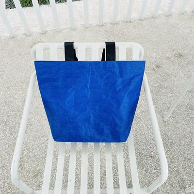 Sac de magasinage en papier Dupont en couleur personnalisée avec un matériau imperméable et lavable