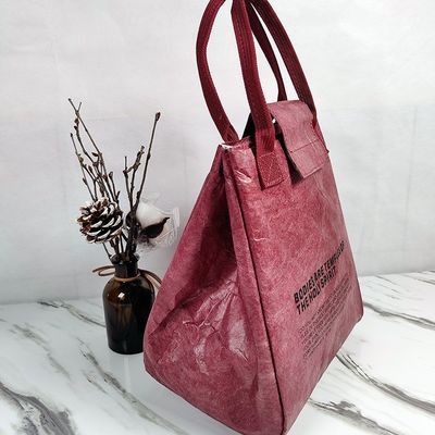 Conception personnalisée de sac de déjeuner en papier Tyvek Dupont à grande capacité