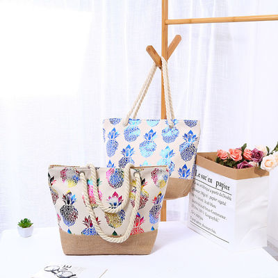Sacs de plage Dames Tote décontracté pour femmes Mode Impression de fleurs Été Grande capacité