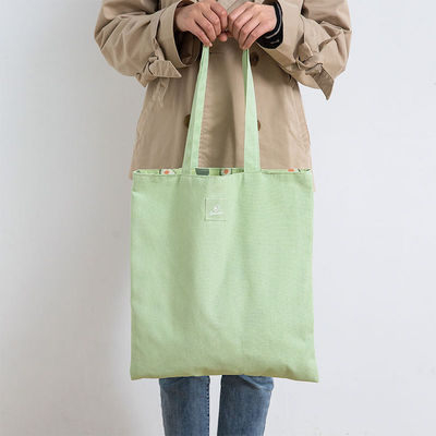 Logo personnalisé Sac à dos pliable en coton pour acheter de l'épicerie