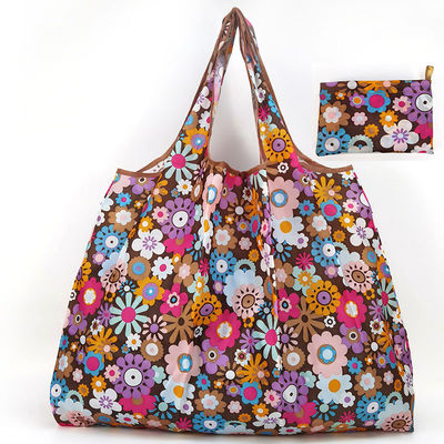 Nouveau style à la mode Eco-friendly Polyester pliable sac de magasinage floral pour les femmes