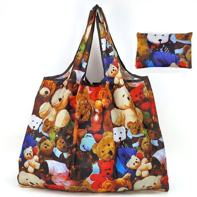 Nouveau style à la mode Eco-friendly Polyester pliable sac de magasinage floral pour les femmes
