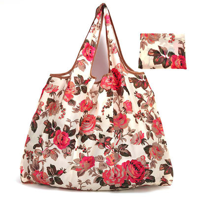 Nouveau style à la mode Eco-friendly Polyester pliable sac de magasinage floral pour les femmes