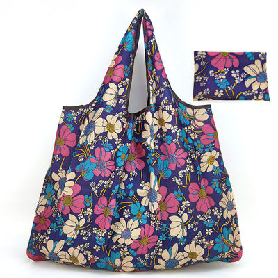 Nouveau style à la mode Eco-friendly Polyester pliable sac de magasinage floral pour les femmes