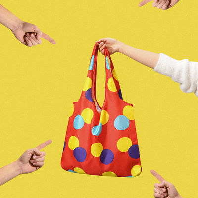 Supermarché Shopping Sac à main pliable réutilisable Vie scolaire quotidienne Acceptable
