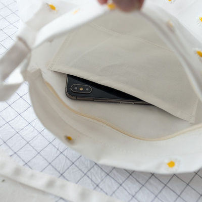 OEM/ODM Accepté Logo personnalisé directement brodé Sac à dos en coton de taille moyenne