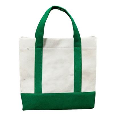 Sac de magasinage en toile de toile de ligne écologique en blanc réutilisable avec logo et logo personnalisés
