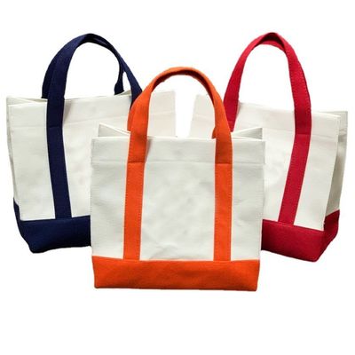 Sac de magasinage en toile de toile de ligne écologique en blanc réutilisable avec logo et logo personnalisés