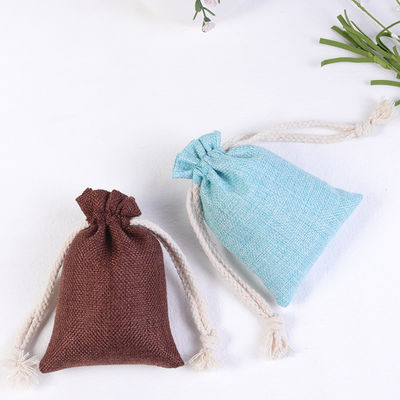 Sac à cadeaux en lin imprimé à logo personnalisé écologique