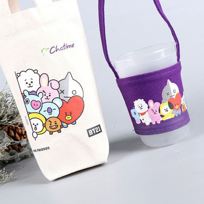 Mini tasse de café personnalisée porte-lait boisson toile porte-tote sac personnalisé logo