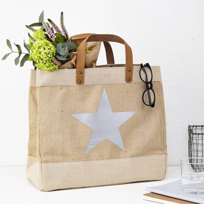 La vie quotidienne de l' école Sac de jute recyclé sur mesure Sac de jute en burlap avec poignée en cuir