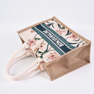 Des sacs à jute personnalisent des sacs à poudre réutilisables pour une taille moyenne sur le marché bangladais