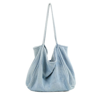 Sac à main cosmétique léger en denim écologique avec motif de dessin animé