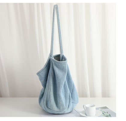 Sac à main cosmétique léger en denim écologique avec motif de dessin animé