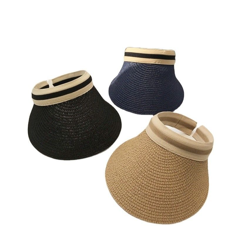 Chapeau de visière de loisirs de Sun Beach en design tissé de paille coréenne pour les activités de plein air d'été