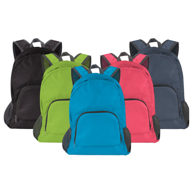 Sac à dos de voyage ultra-légers pour les sports de plein air avec fermeture de fermeture à glissière imprimée avec logo personnalisé