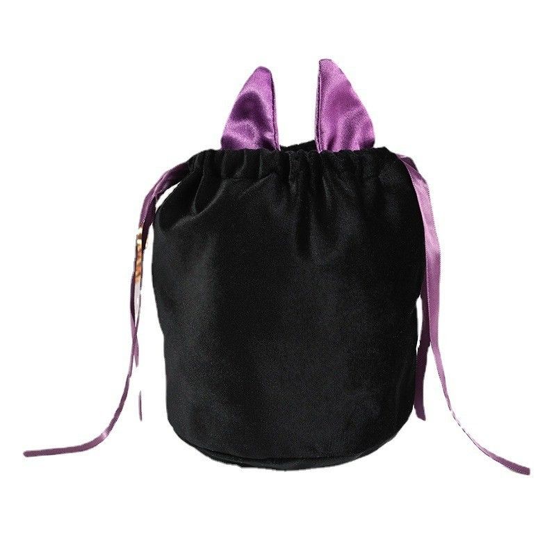 OEM/ODM Acceptable Sac à chauve-souris d'Halloween avec décoration de sac à cordes et cadeau de bonbons orange