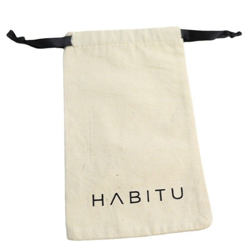 Sac à cordes en coton de couleur personnalisé pour emballage de bijoux personnalisé 100% biologique