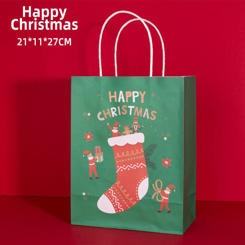 Logo personnalisé accepté FSC sac en papier kraft certifié pour les achats de Noël durables