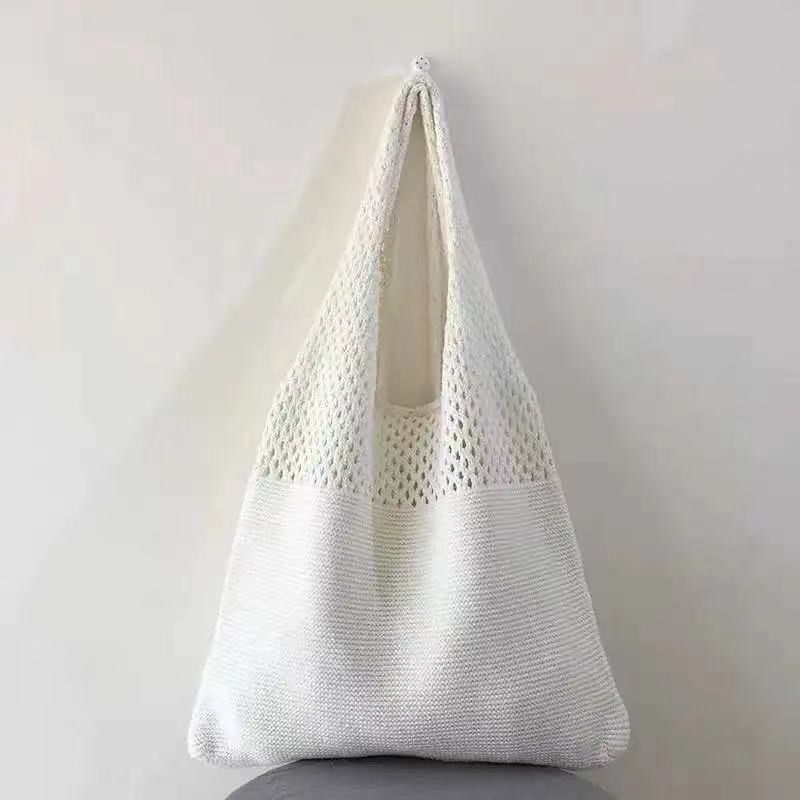 Sac à main pour femmes en tissu tricoté chic rétro pour voyager et sortir