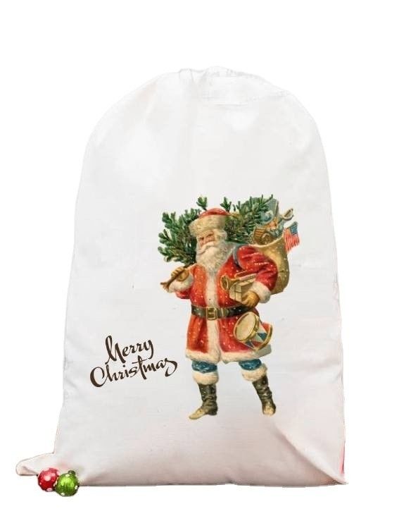 Sac à cordes de Noël personnalisé pour l'emballage de cadeaux personnalisé