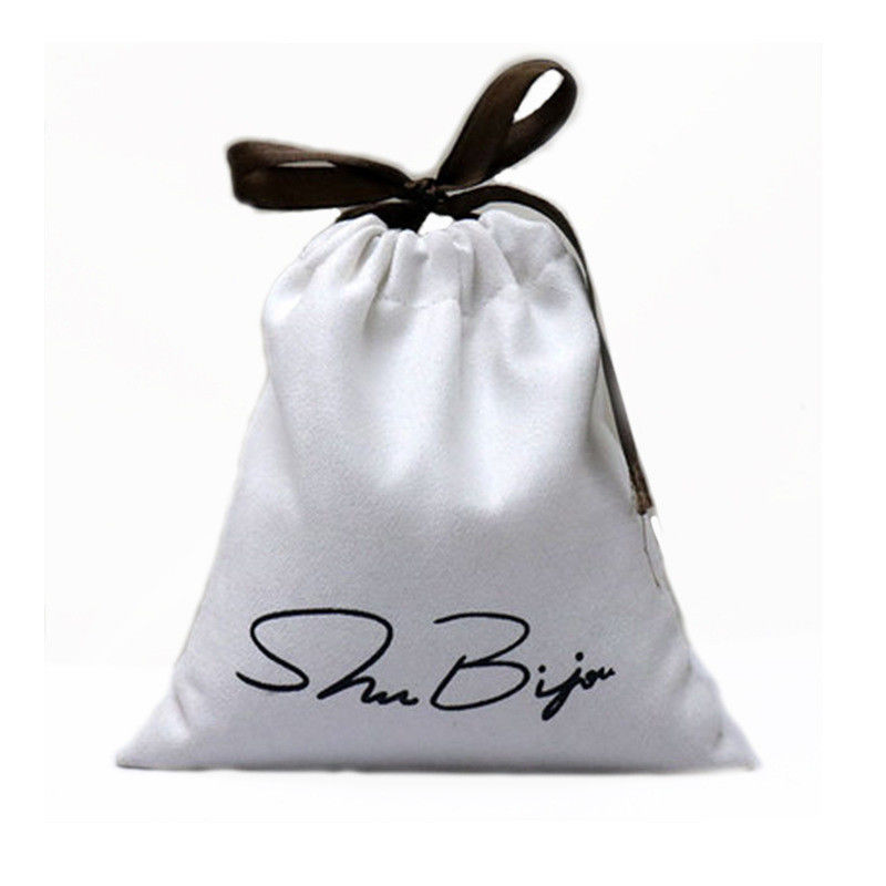 Sac à cordes en lin et en coton sur mesure avec couleur et logo personnalisés