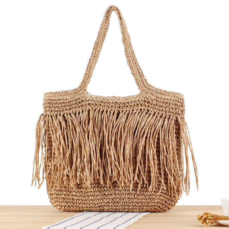 2024 Grandes capacités Femmes papier paille plage sac à main à main avec tasse Le plus nouveau à la mode