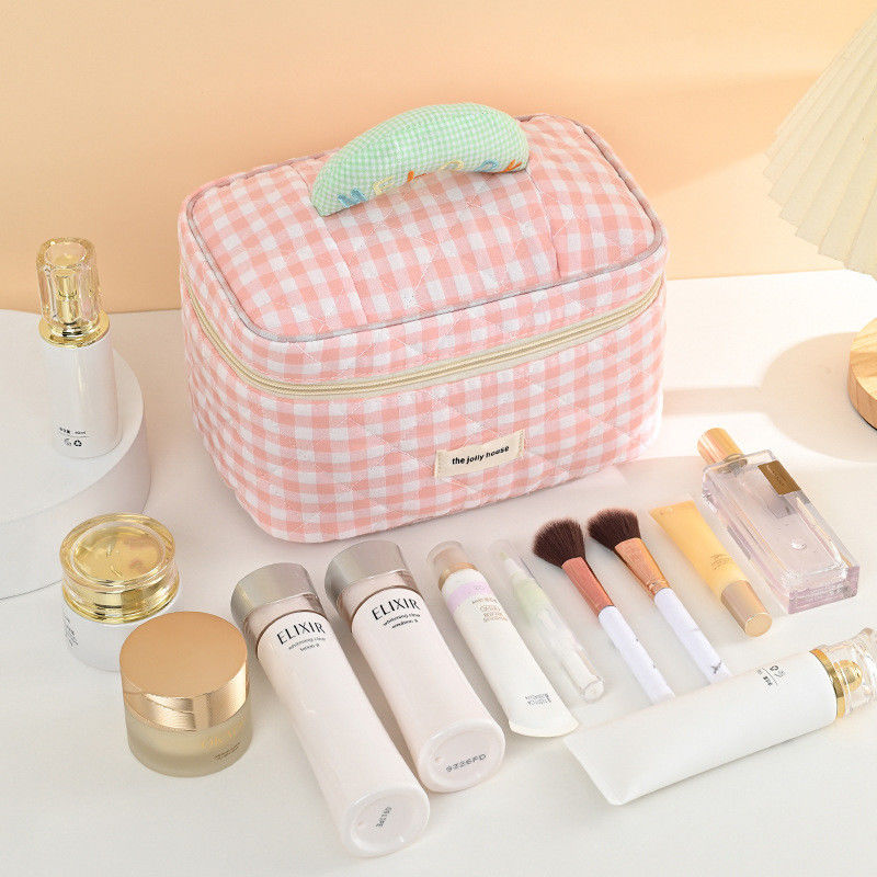 Large capacité de réseau Portable de couleur de stockage de maquillage cosmétique personnalisé sac de logo imprimé