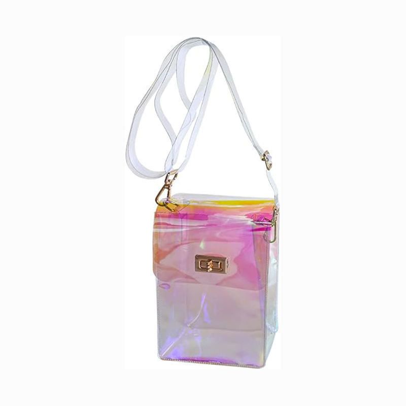 Sacs à main transparents pour femmes en été 2024 Sacs à chaîne carrés en gelée pour vente occasionnelle
