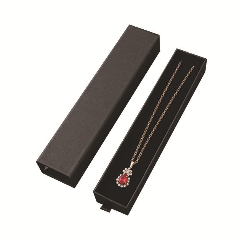 Joaillerie Boucle d'oreille Collier Logo noir Organiseur d'impression tiroir en papier kraft pour sac