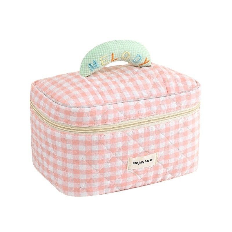 Logo personnalisé Sac de maquillage en coton coloré pour voyages et stockage portables